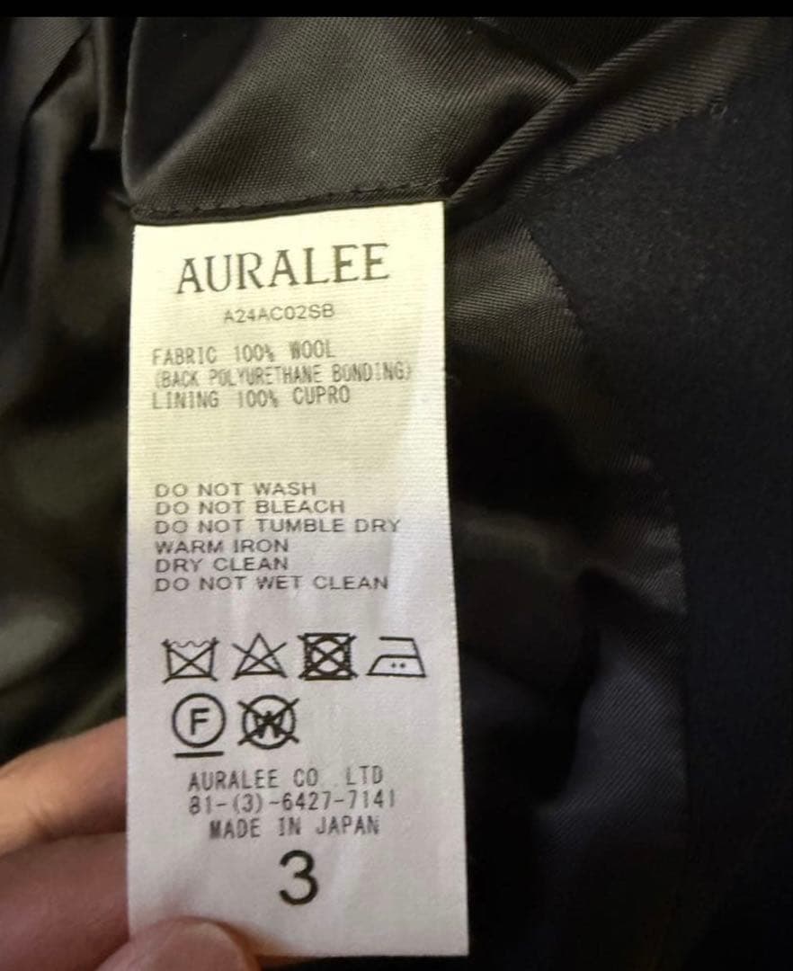 ジャケット・アウター AURALEE SPONGE WOOL MELTON P-COAT 3