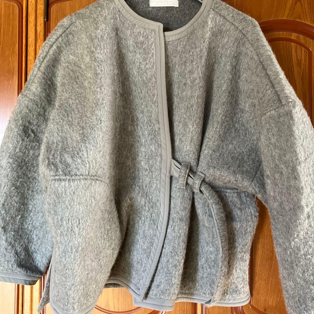 sirone ノーカラーグレージャケット