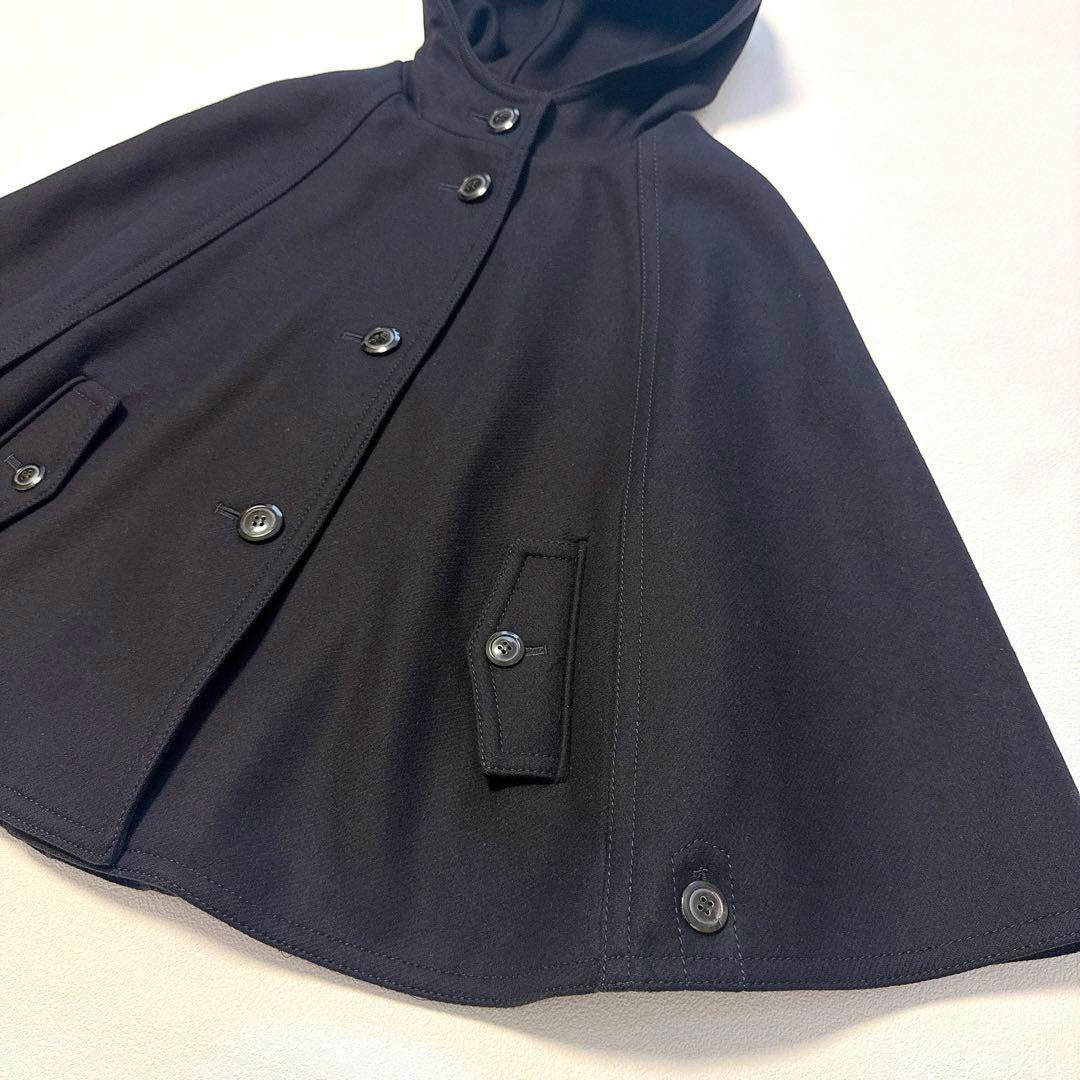 トゥモローランドコレクション ポンチョ フード付きケープコート カシミア混ウール