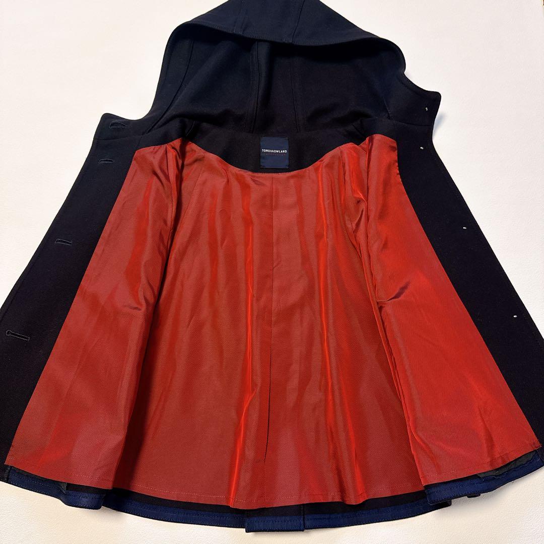 トゥモローランドコレクション ポンチョ フード付きケープコート カシミア混ウール