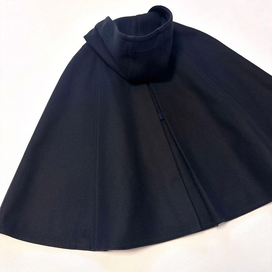 トゥモローランドコレクション ポンチョ フード付きケープコート カシミア混ウール