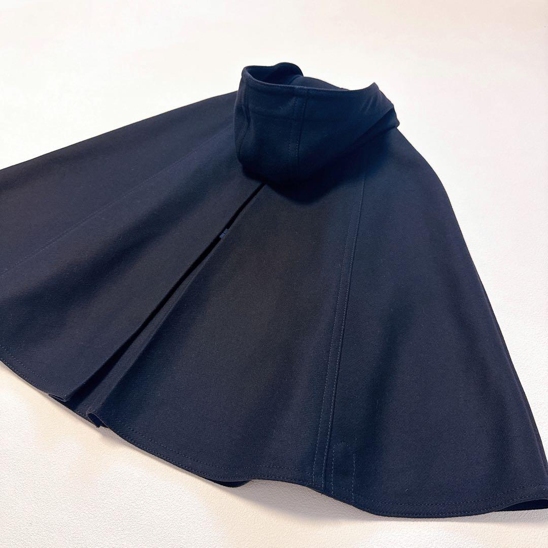 トゥモローランドコレクション ポンチョ フード付きケープコート カシミア混ウール