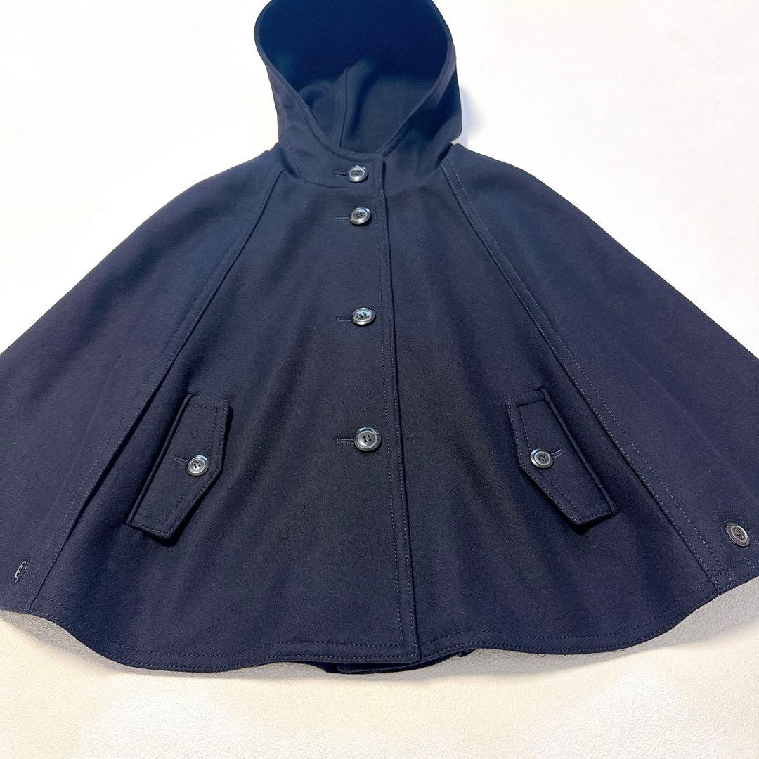 トゥモローランドコレクション ポンチョ フード付きケープコート カシミア混ウール