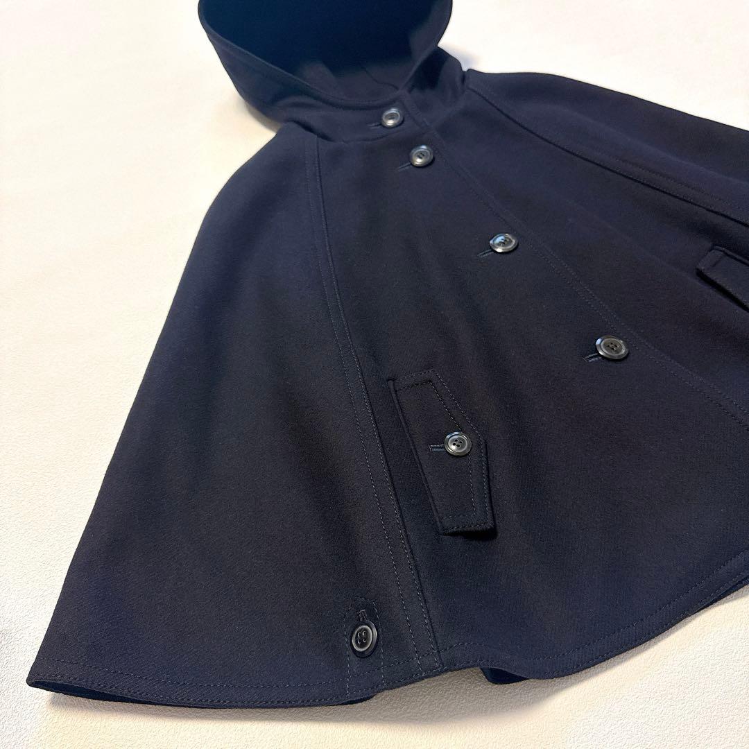 トゥモローランドコレクション ポンチョ フード付きケープコート カシミア混ウール