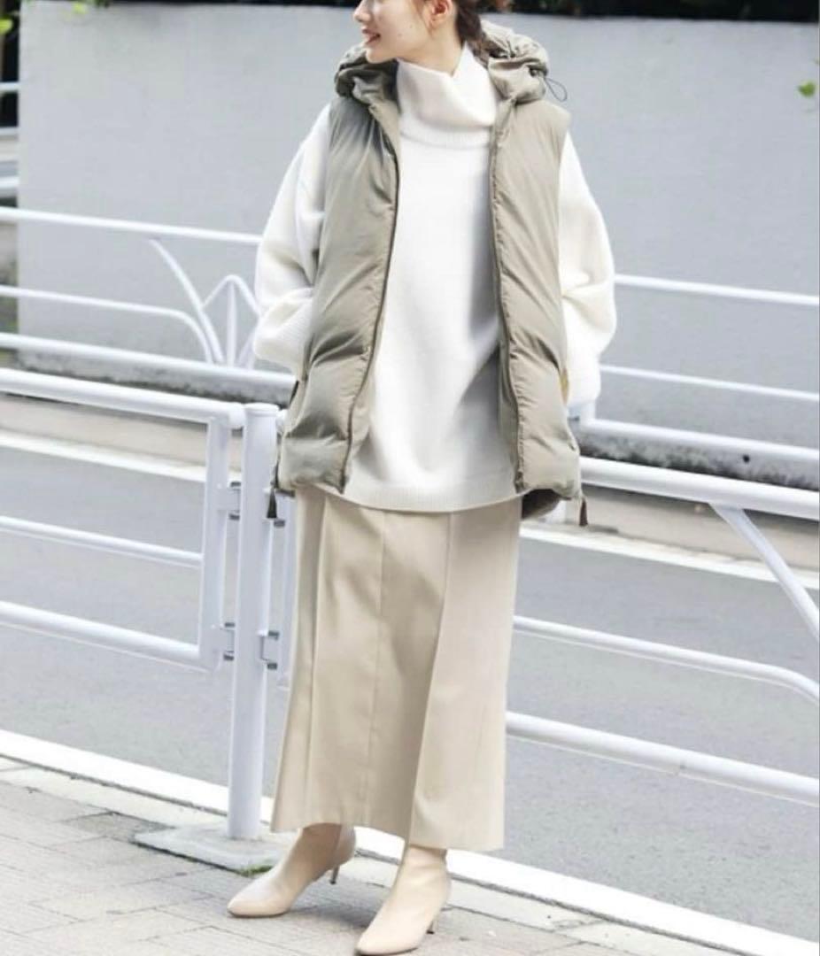 美品 plage HAKUU ハクウ ダウンベスト 別注 プラージュ カーキ 2