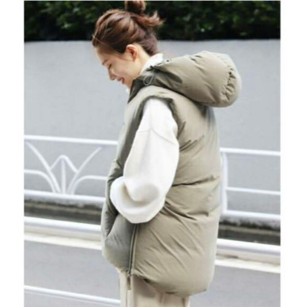 美品 plage HAKUU ハクウ ダウンベスト 別注 プラージュ カーキ 2