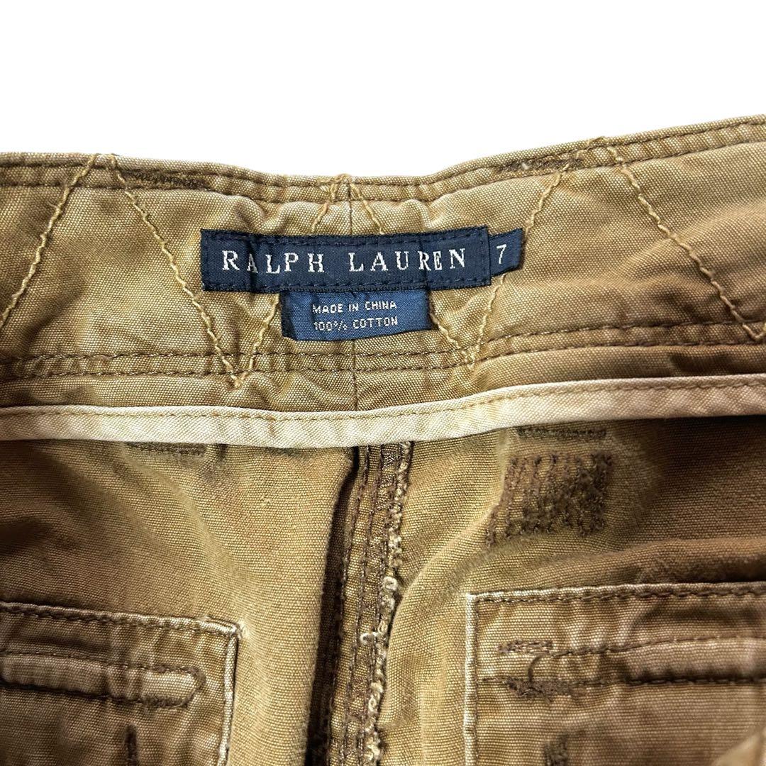 ラルフローレン パラシュート カーゴ パンツ ミリタリー ブラウン サイズ7