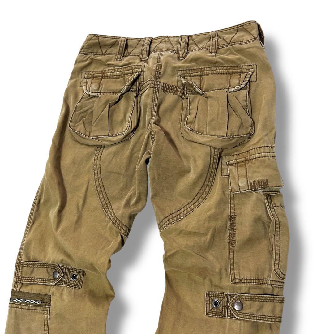 ラルフローレン パラシュート カーゴ パンツ ミリタリー ブラウン サイズ7