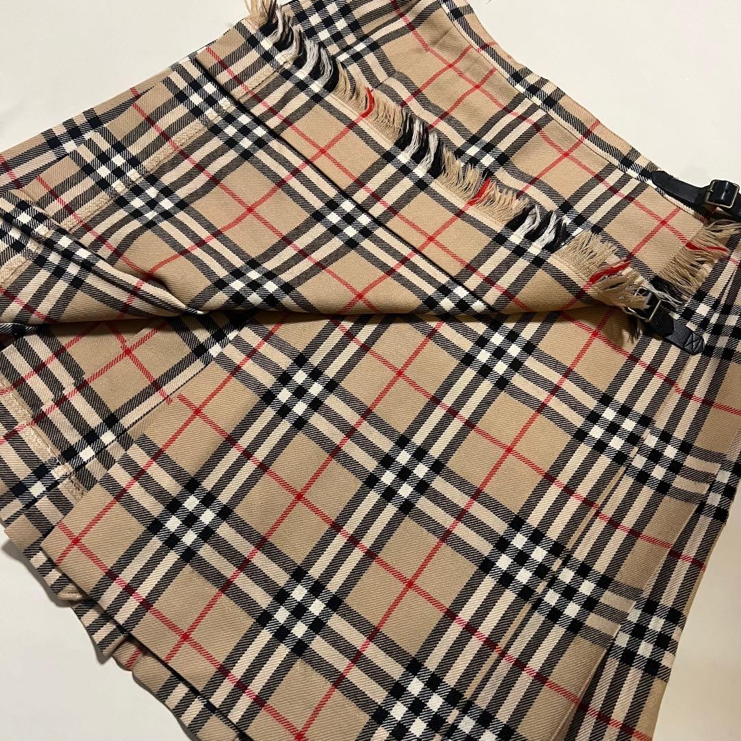 美品 大人気 BURBERRY ブルーレーベル 巻きスカート ノバチェック 36