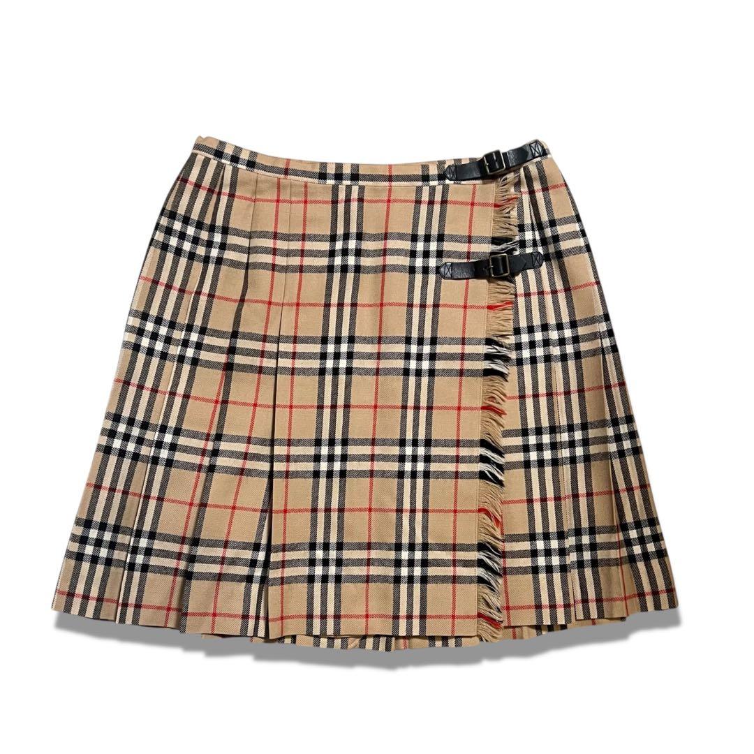 美品 大人気 BURBERRY ブルーレーベル 巻きスカート ノバチェック 36