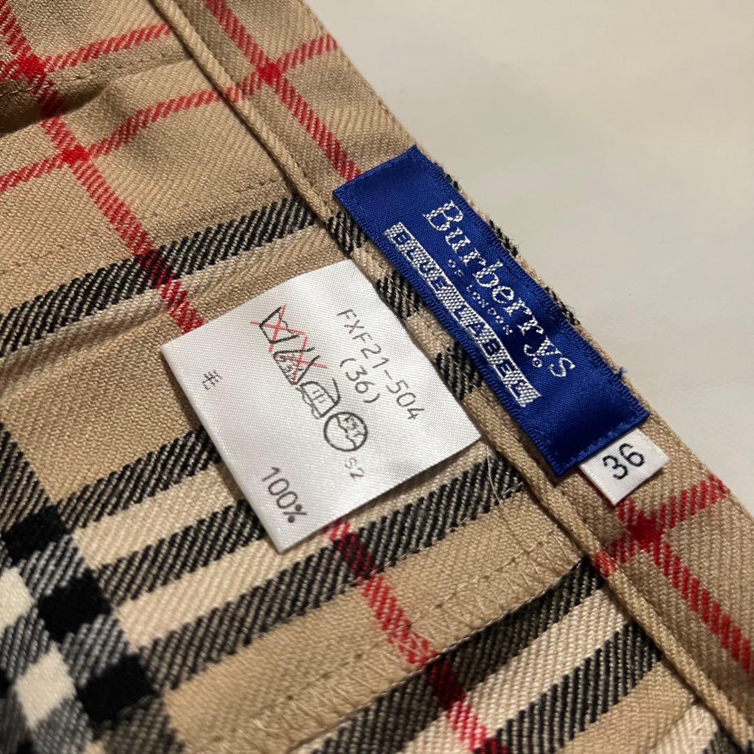 美品 大人気 BURBERRY ブルーレーベル 巻きスカート ノバチェック 36