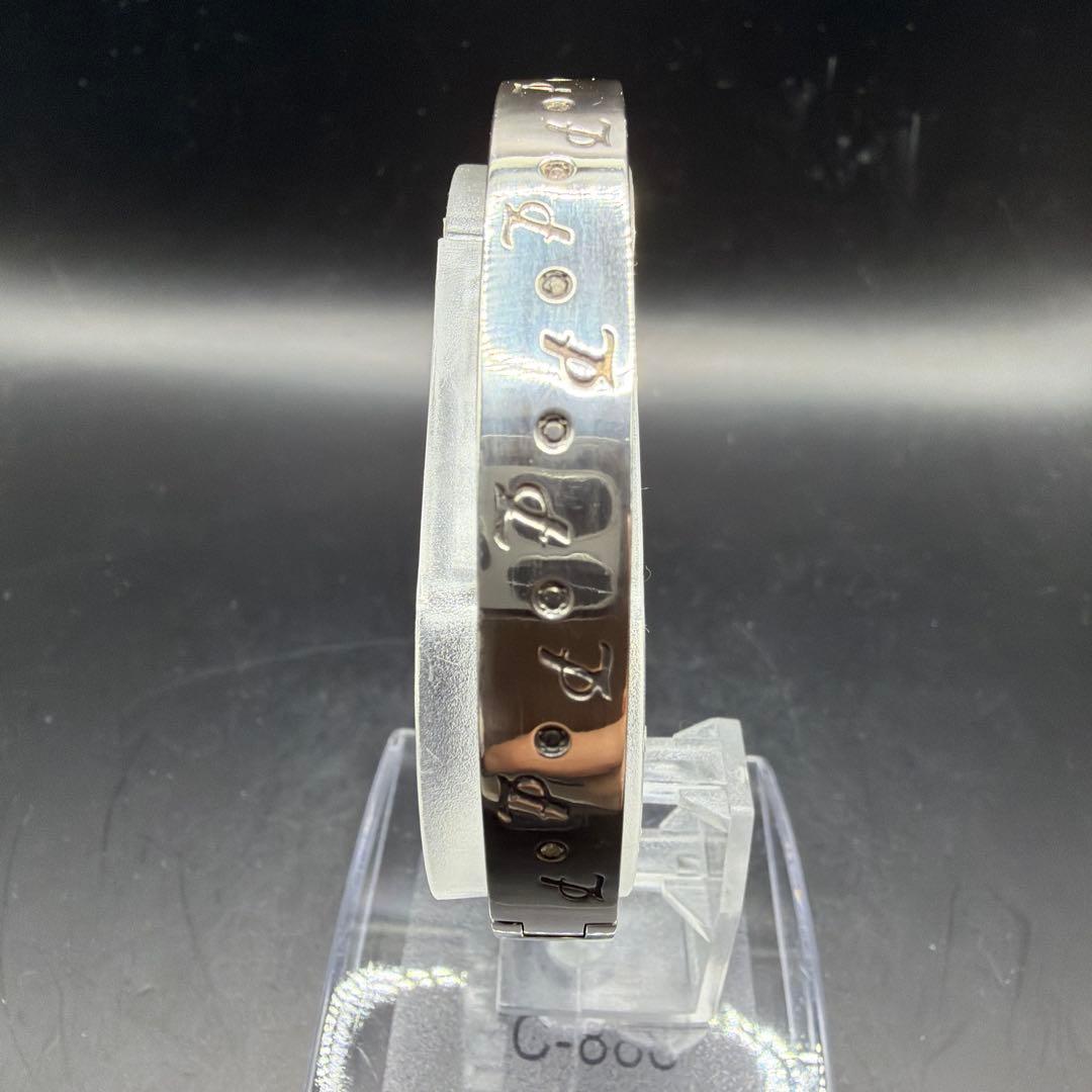 美品✨レダシルマ ゲルマニウム シルバー バングル ダイヤ 0.2ct