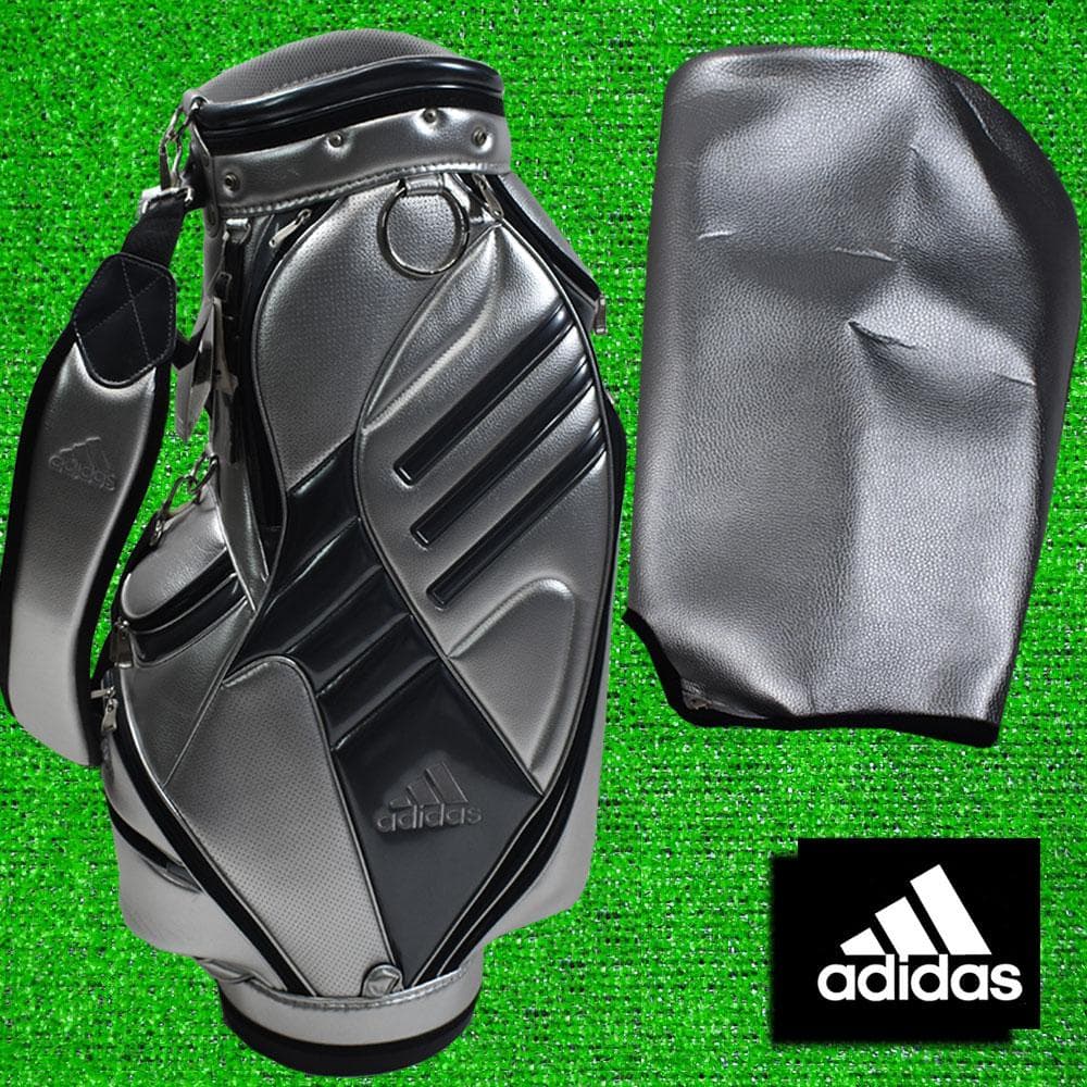 adidas アディダス キャディーバック９.５型【シルバー】新品！
