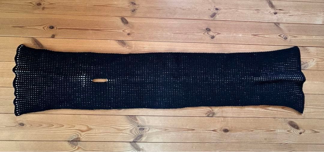 ＭＭ6 ⑥ マフラー　マルタンマルジェラ　ブラック×ホワイト