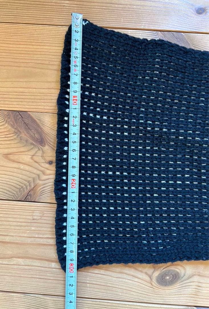 ＭＭ6 ⑥ マフラー　マルタンマルジェラ　ブラック×ホワイト