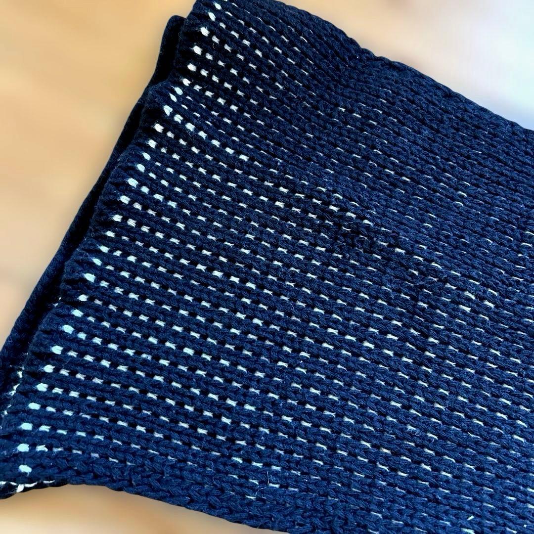 ＭＭ6 ⑥ マフラー　マルタンマルジェラ　ブラック×ホワイト