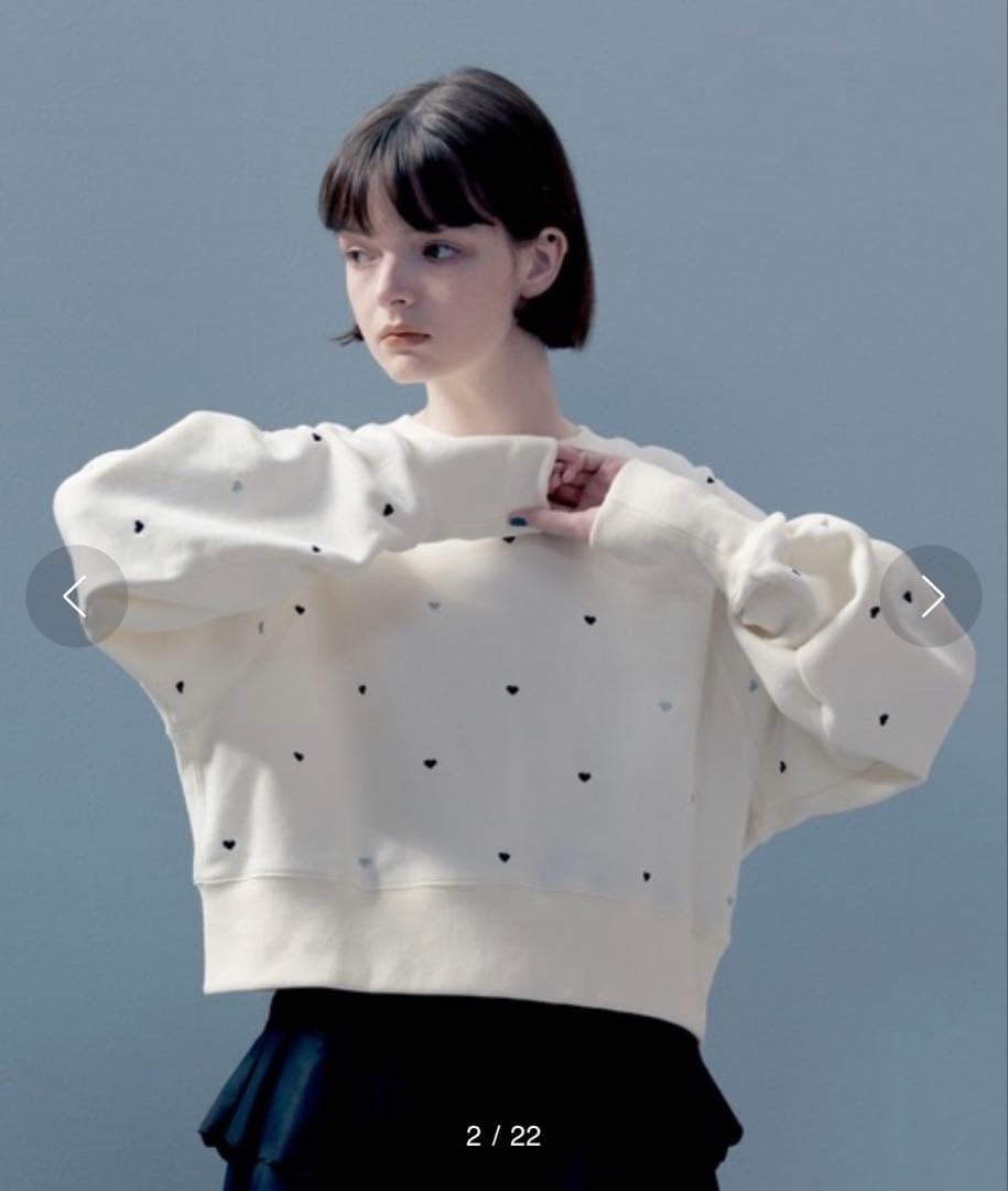 限定カラー FURFUR ファーファー ミニハート刺繍スウェット トレーナー