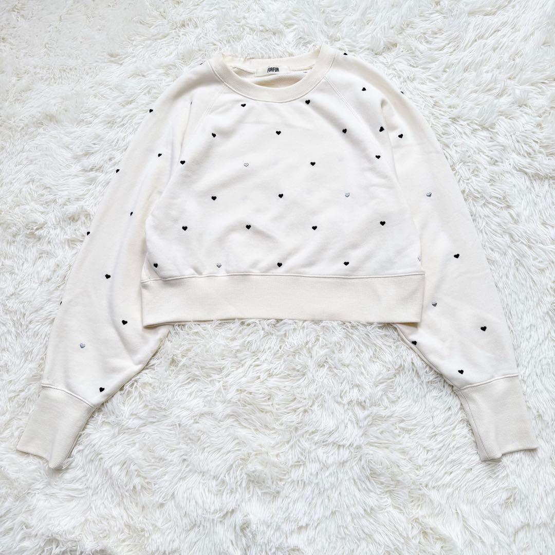限定カラー FURFUR ファーファー ミニハート刺繍スウェット トレーナー