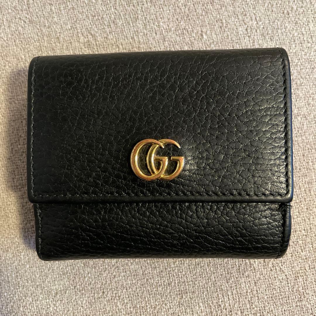 【正規品】GUCCI グッチ 財布 ブラックレザー ユニセックス