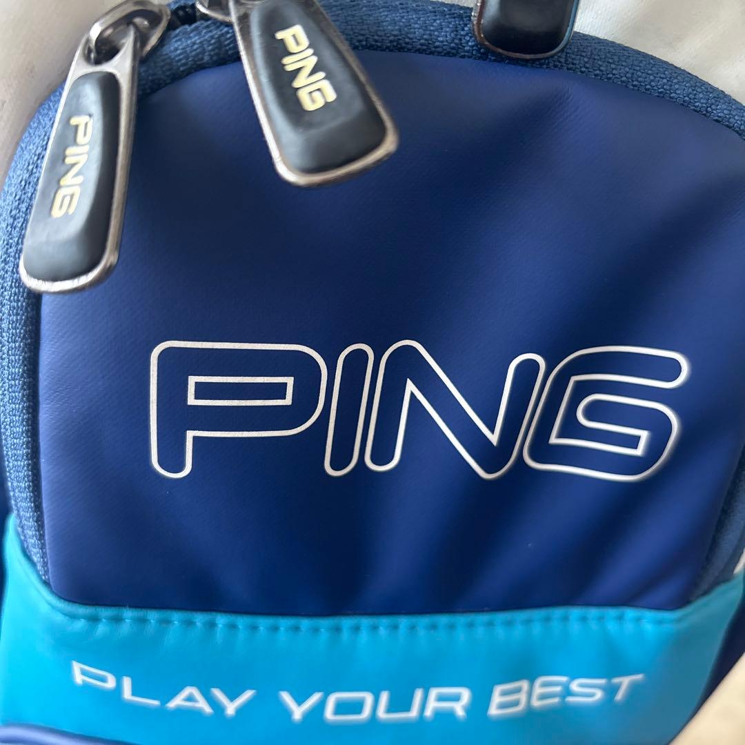 美品　PING GOLF CB-P191 キャディバッグ 青色9.5インチ