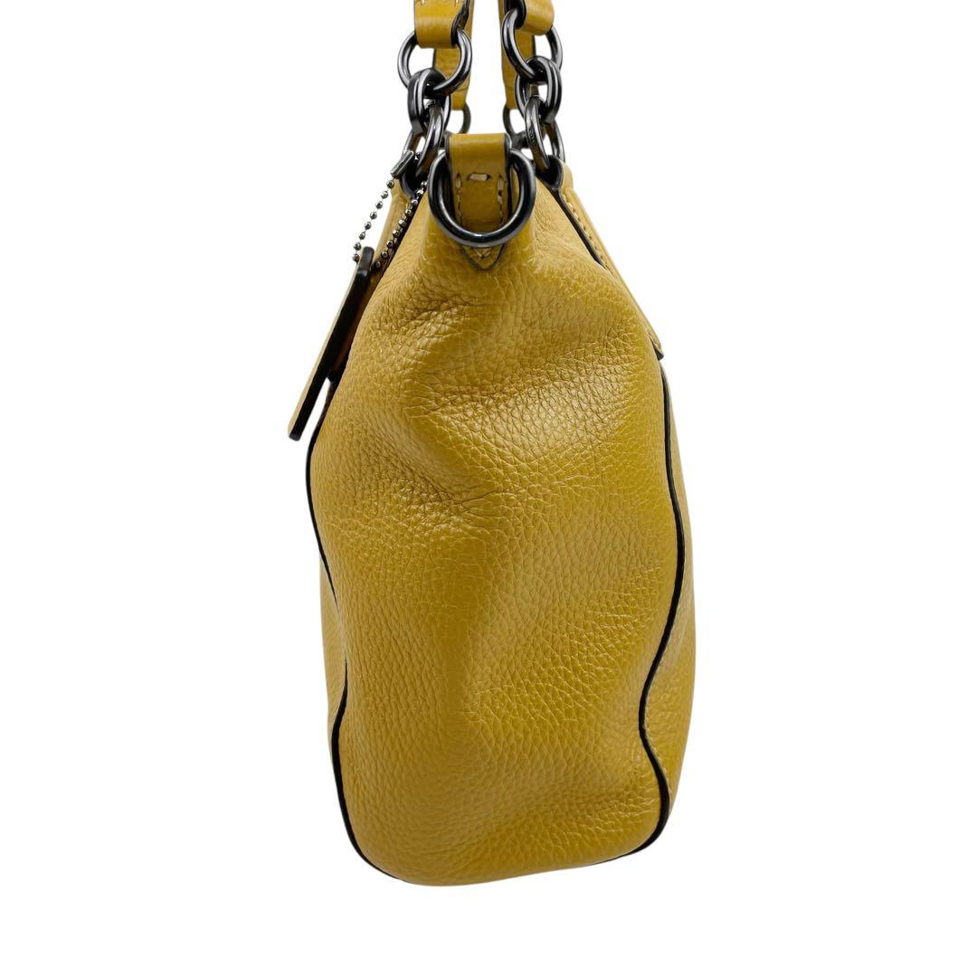 極美品　COACH ショルダーバッグ ハンドバッグ 2way F28993 黄色