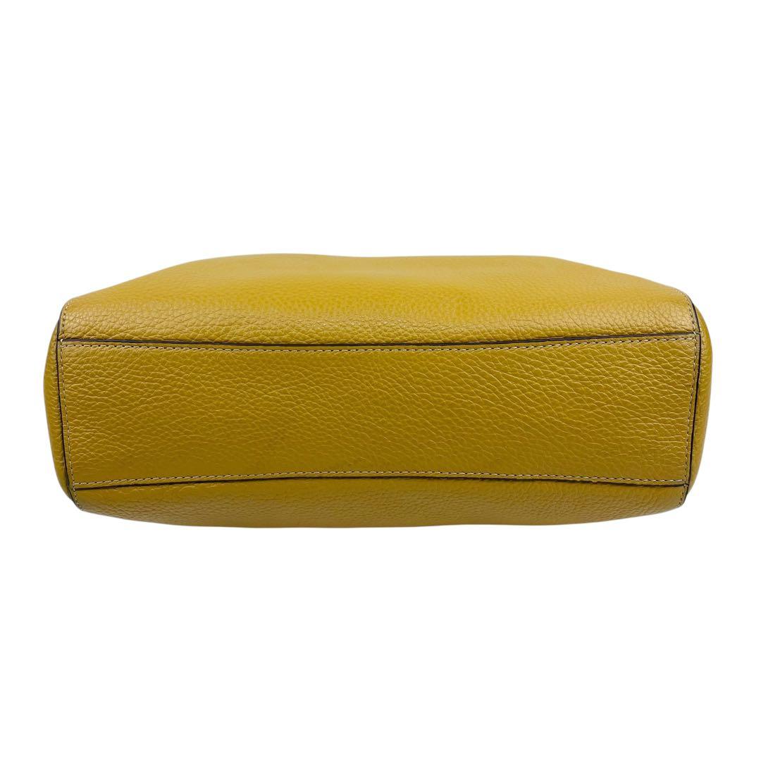 極美品　COACH ショルダーバッグ ハンドバッグ 2way F28993 黄色
