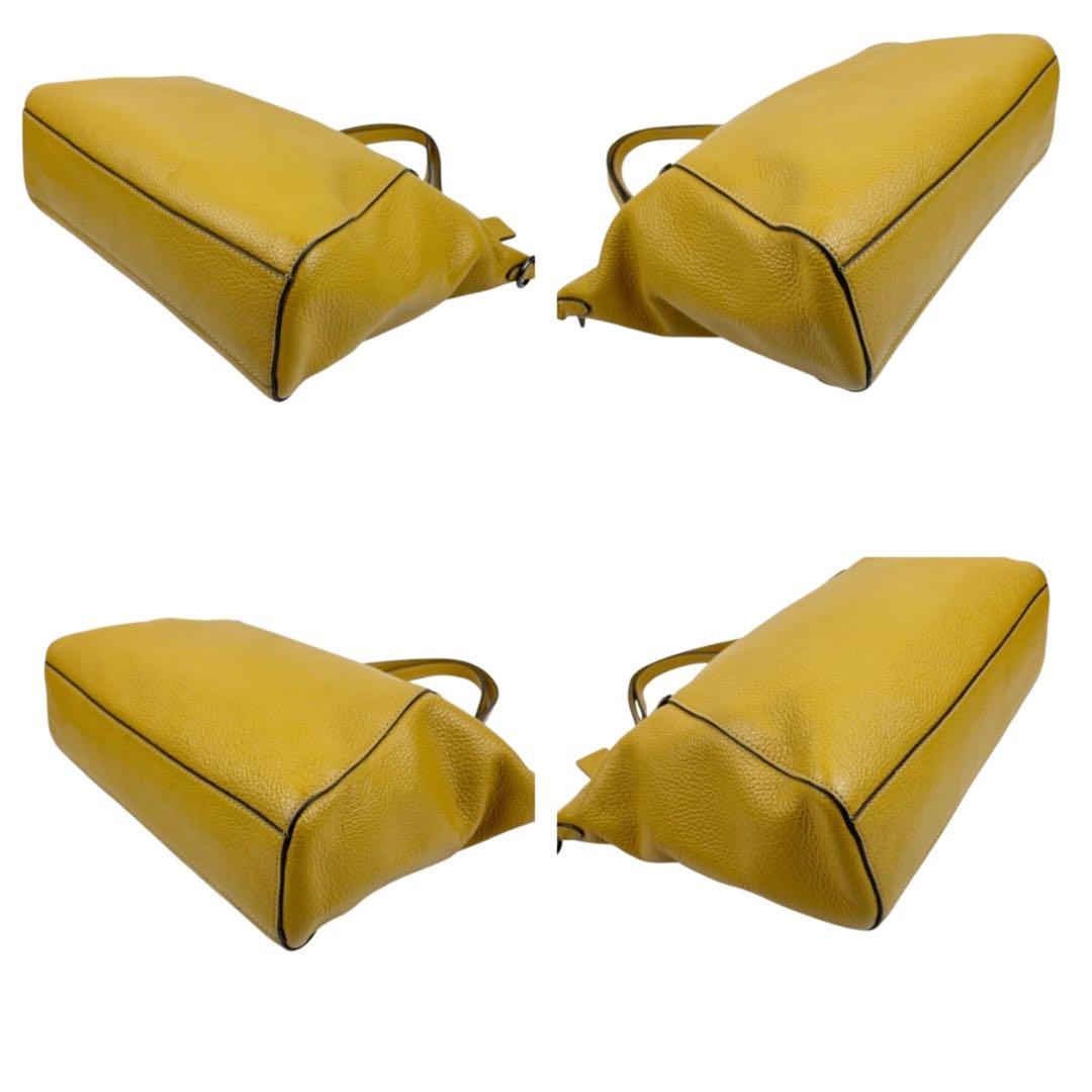 極美品　COACH ショルダーバッグ ハンドバッグ 2way F28993 黄色