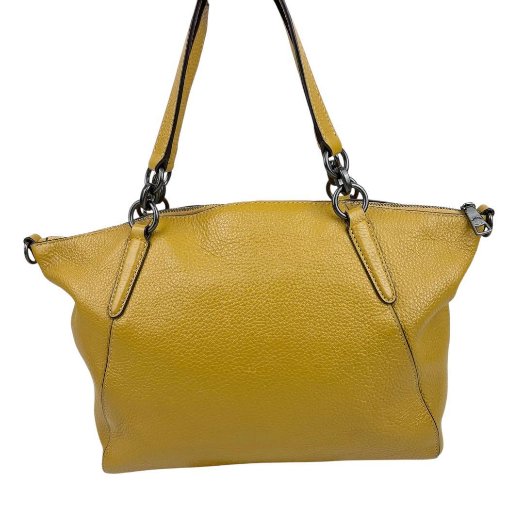 極美品　COACH ショルダーバッグ ハンドバッグ 2way F28993 黄色