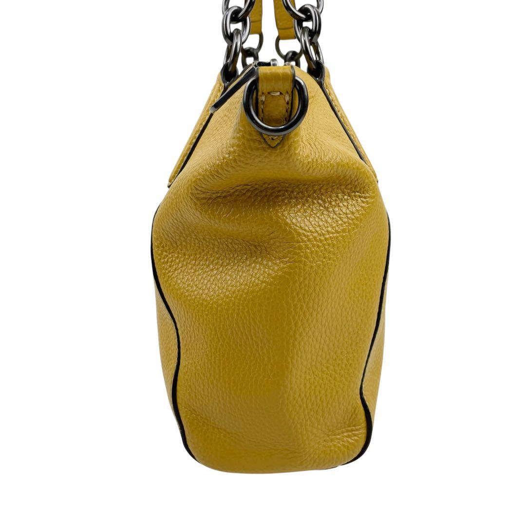 極美品　COACH ショルダーバッグ ハンドバッグ 2way F28993 黄色