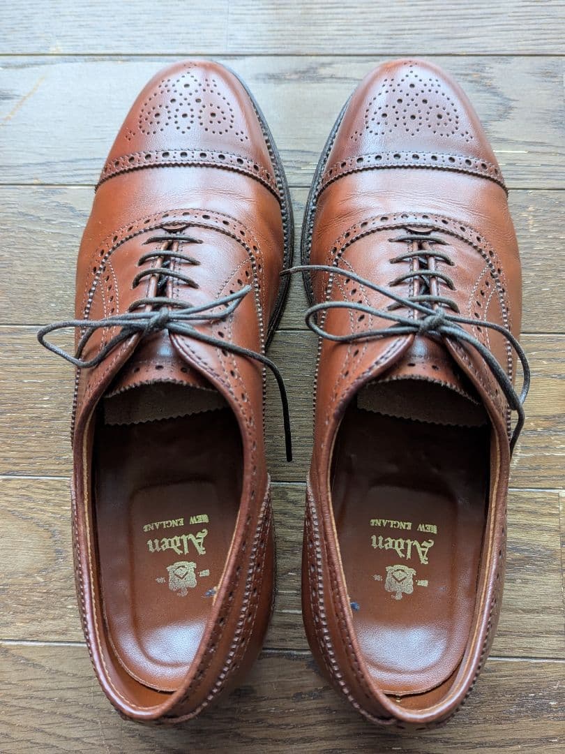 【美USED】Alden 9D セミブローグドレスシューズ／オールデンメダリオン
