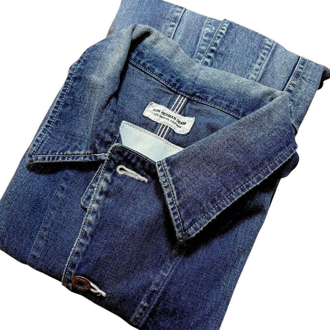 美品Ron Herman ヴィンテージ加工 デニムカバーオール XL