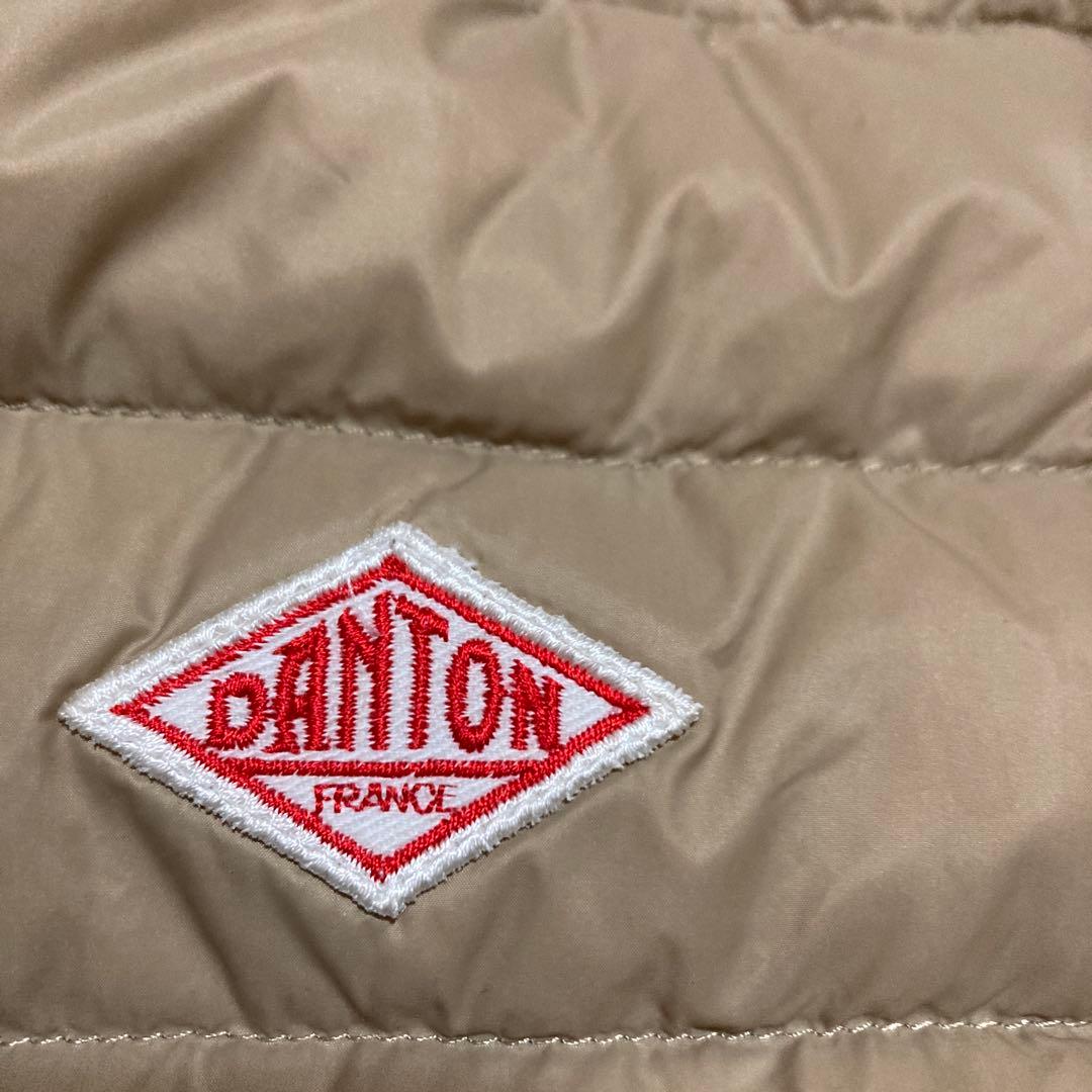 ダントン（DANTON）Vネックダウンベスト　ベージュ　36