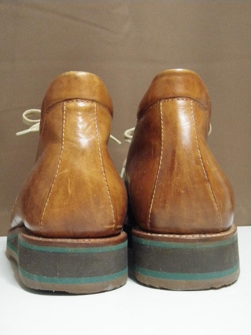 40 イタリア製 ダミアーノ キャッピーニ モンキー ブーツ レザー 革靴 茶