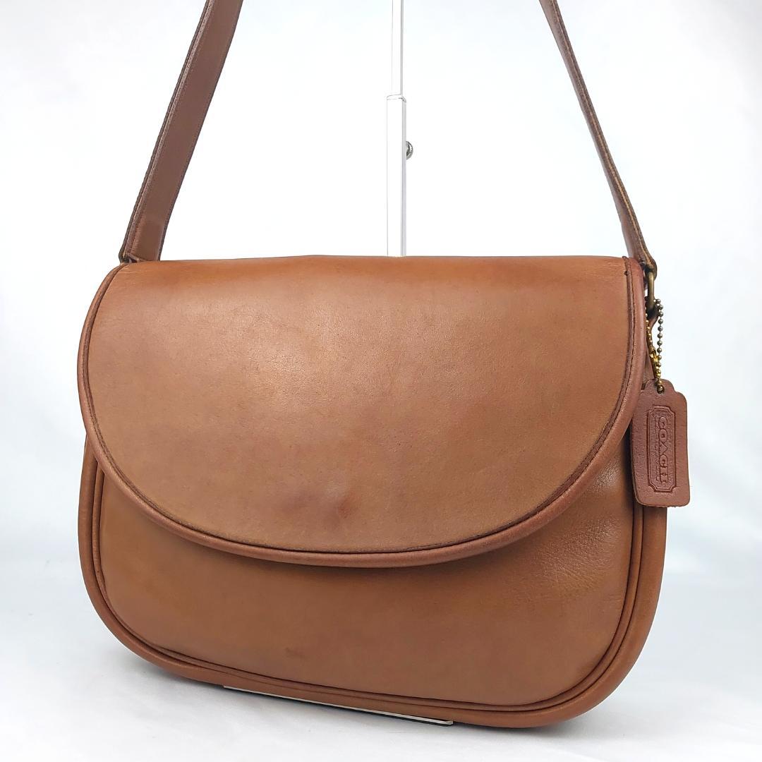 COACH コーチ ショルダーバッグ オールドコーチ フラップ レザー USA製