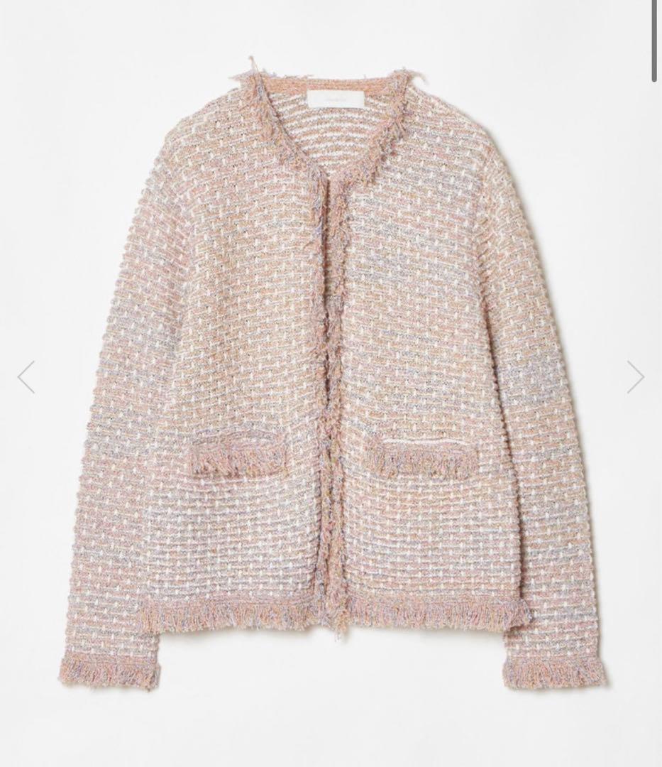 【新品・未使用】アルアバイル　ミックスツイードニットジャケット