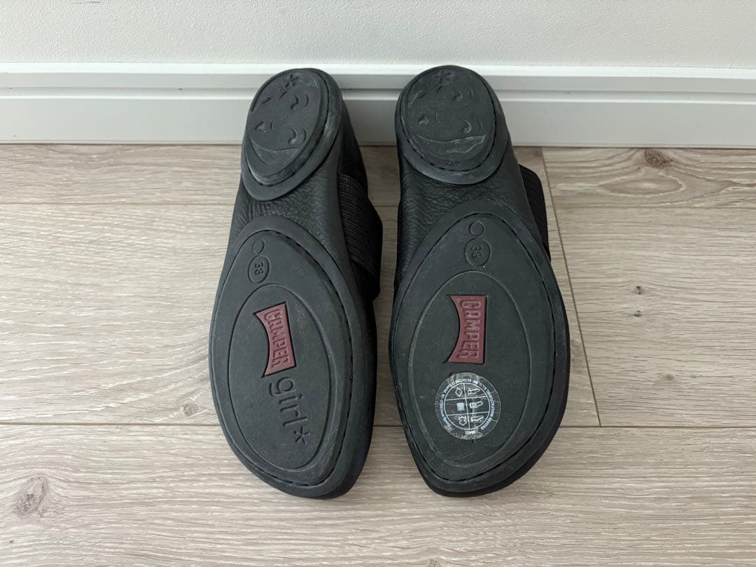 試着のみCAMPER Right Nina フラットシューズ ブラック 38