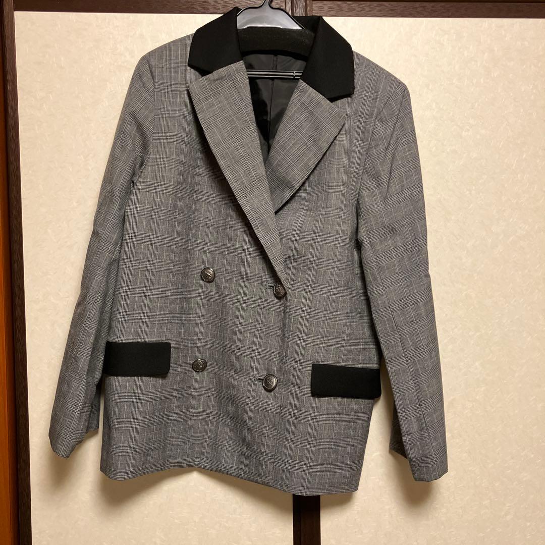 年明け後卒業シーズン⭐︎チェック柄ブレザーとホワイトシャツセット