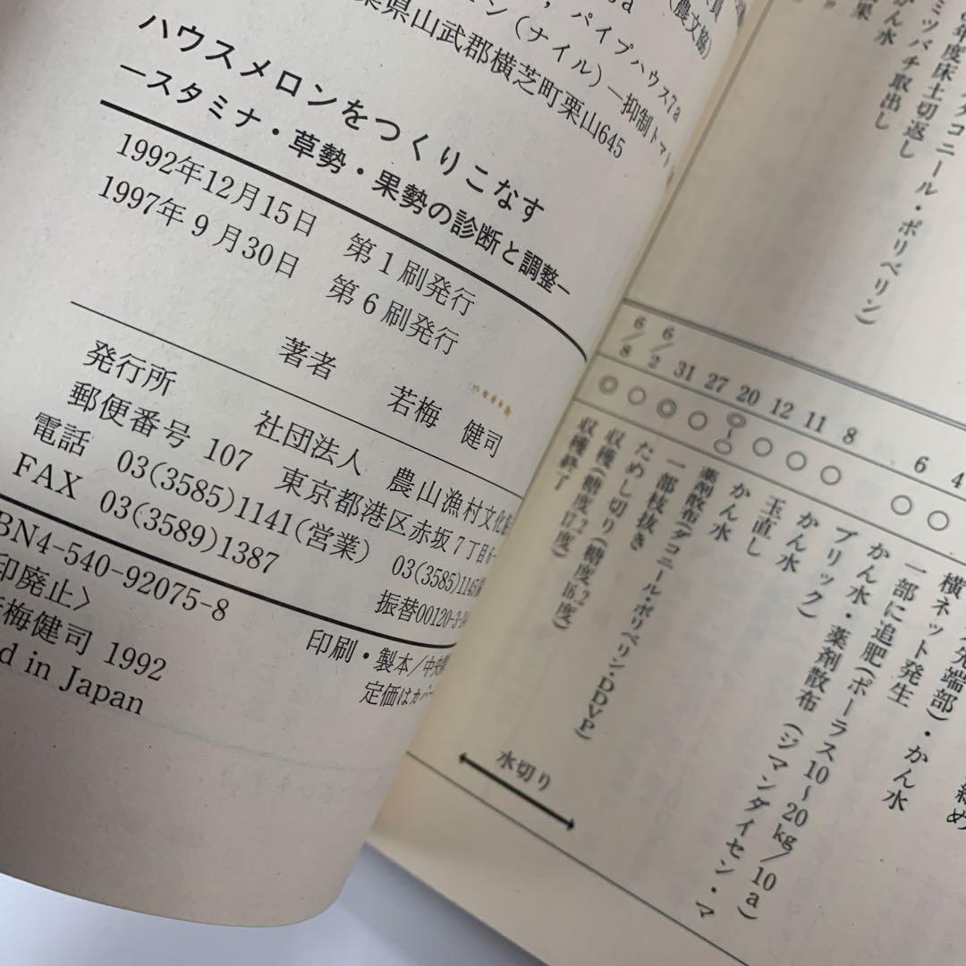 ハウスメロンをつくりこなす : スタミナ・草勢・果勢の診断と調整