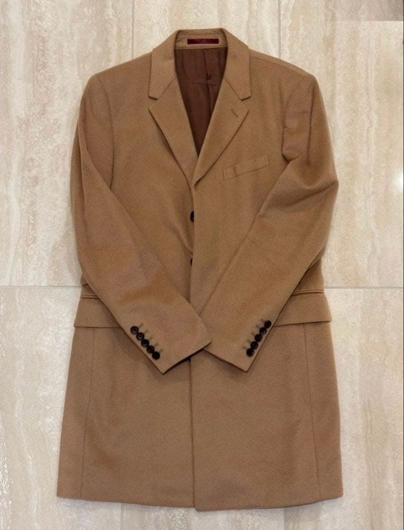 Paul Smith ポールスミス カシミヤ100 ベージュ ダブル チェスター