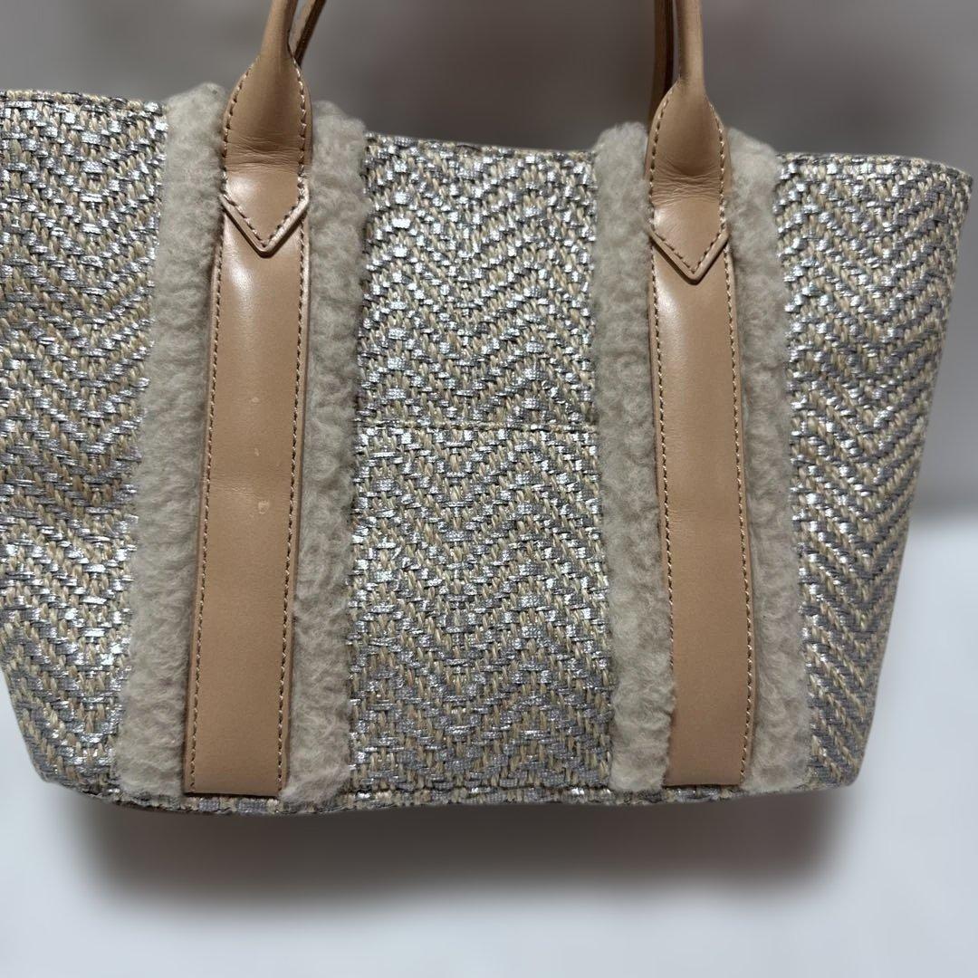 美品　アタオ　小さい四季　トートバッグ　プラチナ