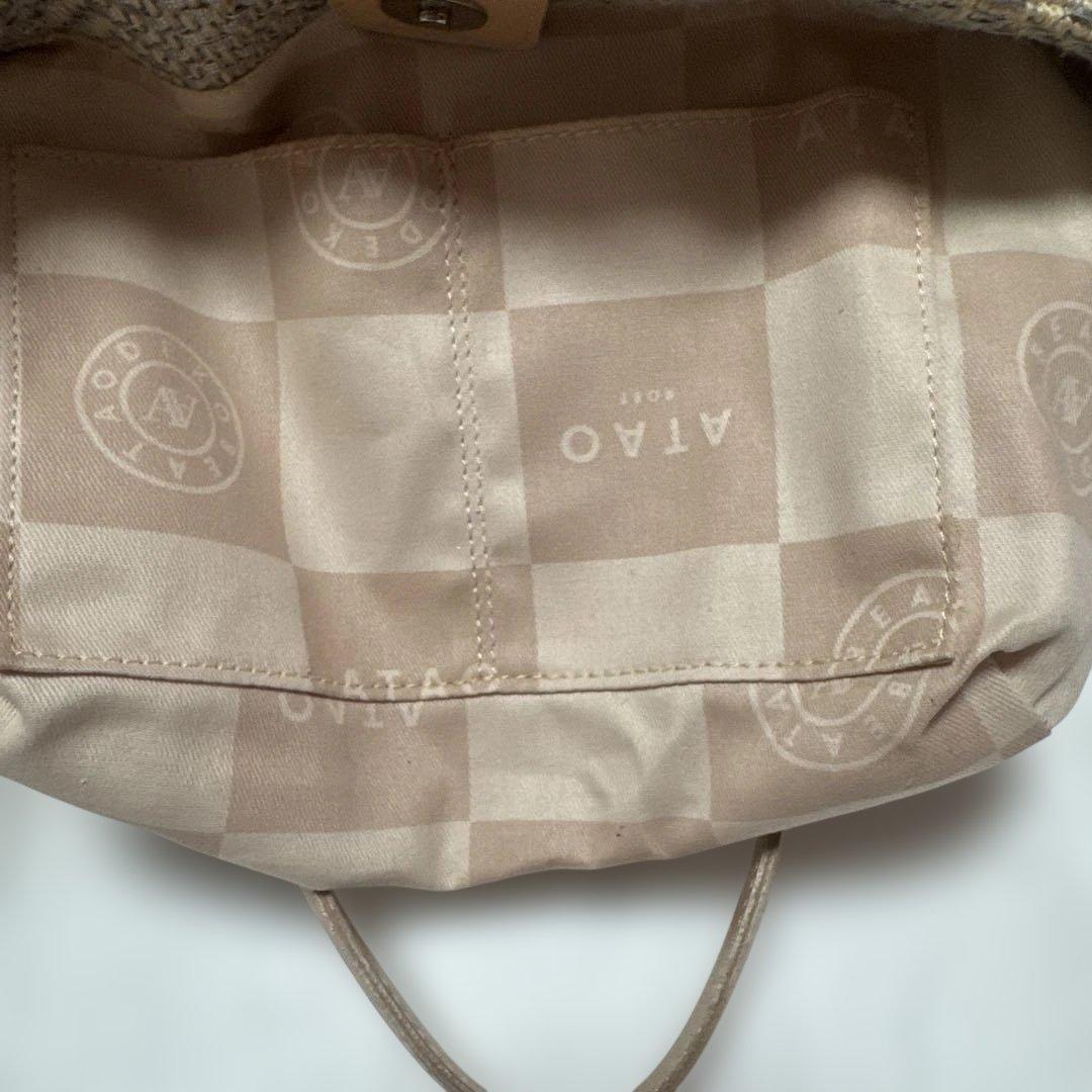 美品　アタオ　小さい四季　トートバッグ　プラチナ