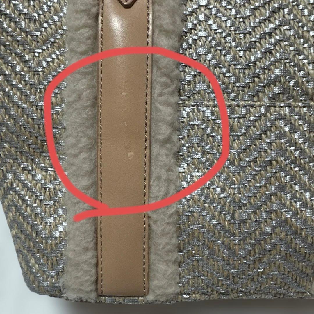 美品　アタオ　小さい四季　トートバッグ　プラチナ