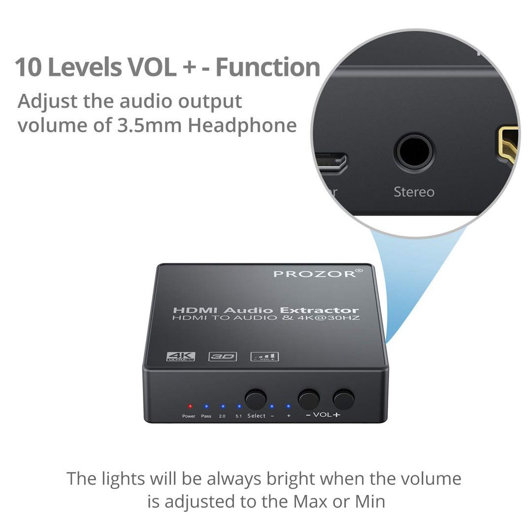 即購入OK⭕️PROZOR HDMIオーディオエクストラクター
