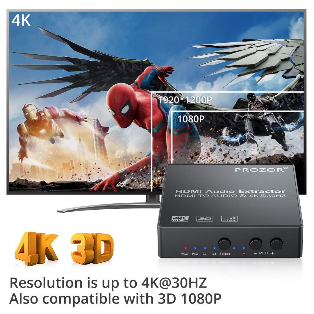 即購入OK⭕️PROZOR HDMIオーディオエクストラクター
