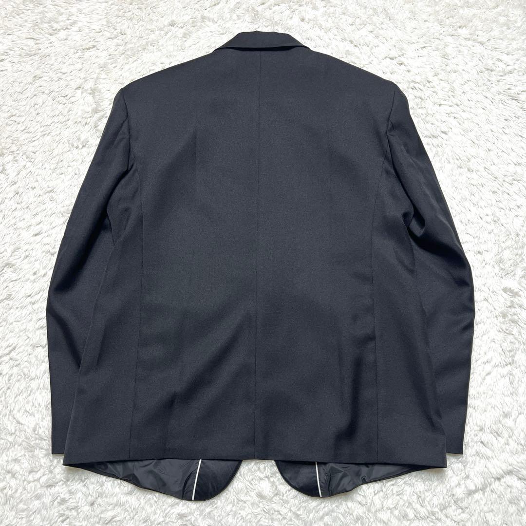 【主役級】ビジュー花柄刺繍 メンズテーラードジャケット XXL ステージ衣装 黒