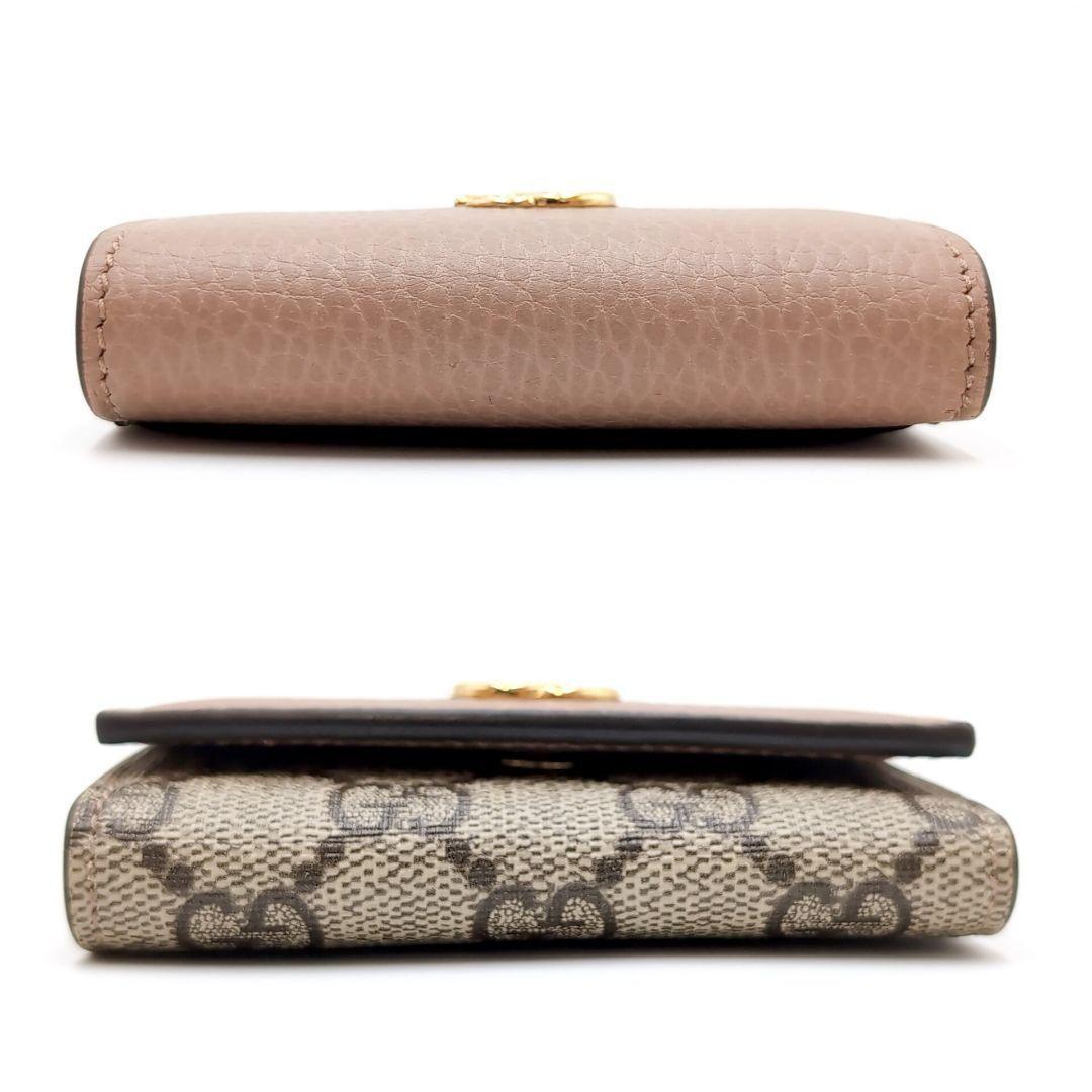 GUCCI　キーケース6連　ダスティ　GGスプリーム　マーモント　PVCレザー