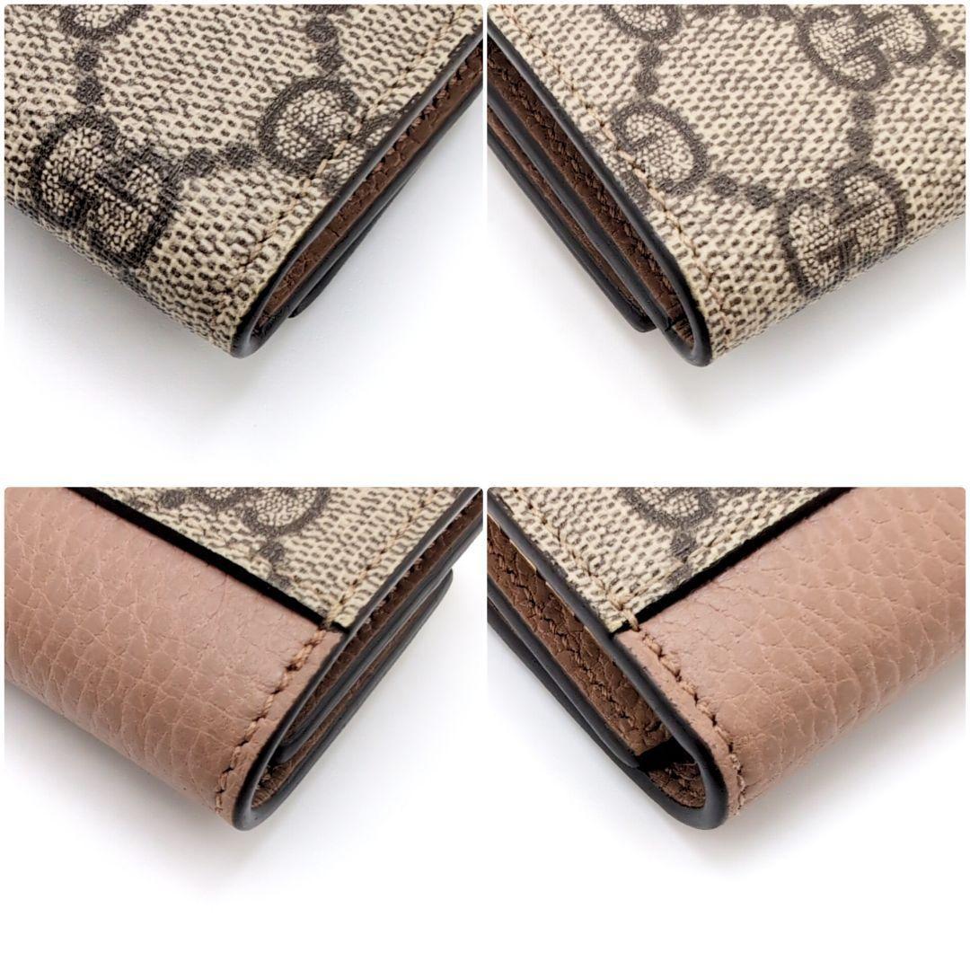 GUCCI　キーケース6連　ダスティ　GGスプリーム　マーモント　PVCレザー