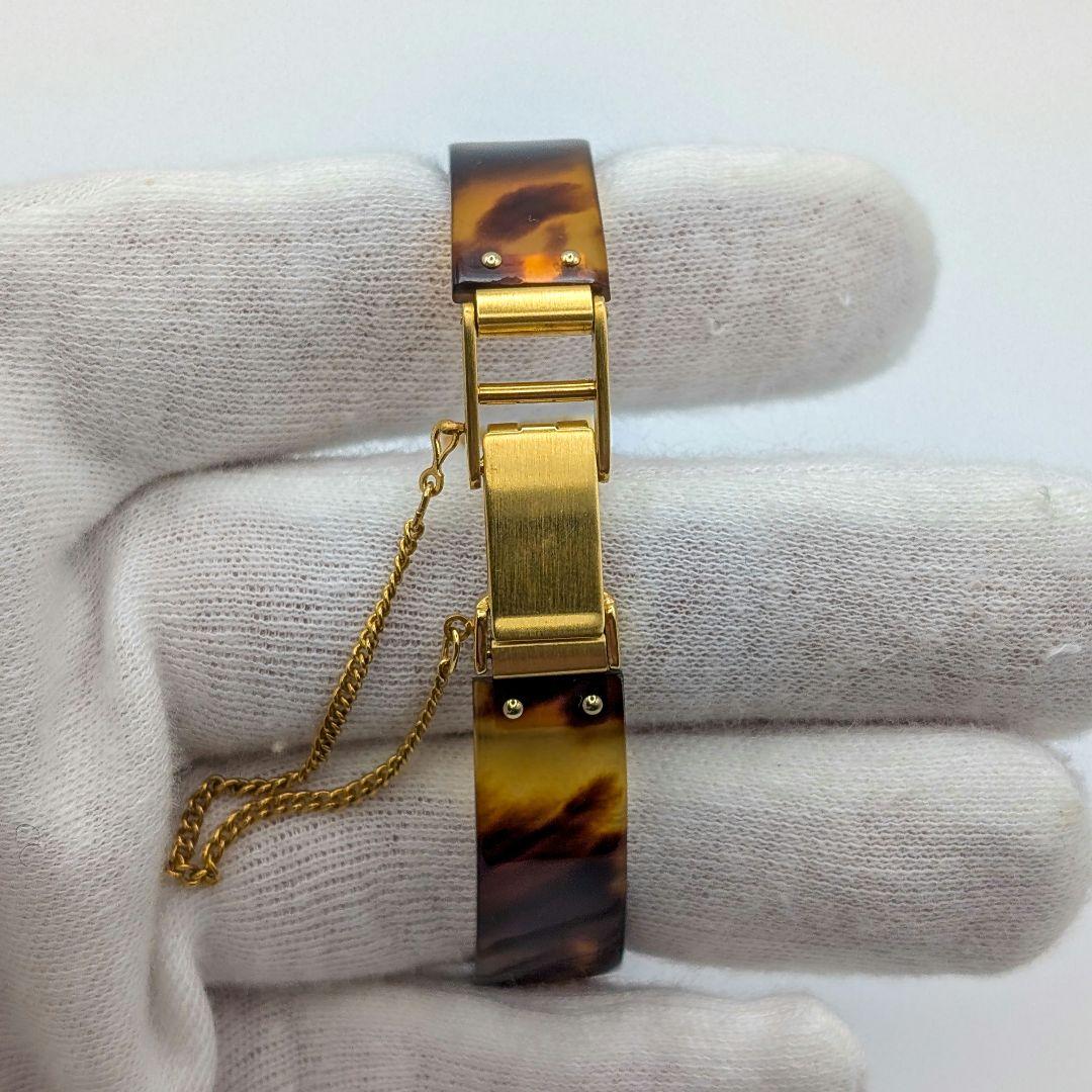 【箱付き/美品】ORIENT ブレイン べっ甲 腕時計 スクエア レディース