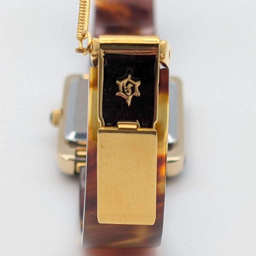 【箱付き/美品】ORIENT ブレイン べっ甲 腕時計 スクエア レディース