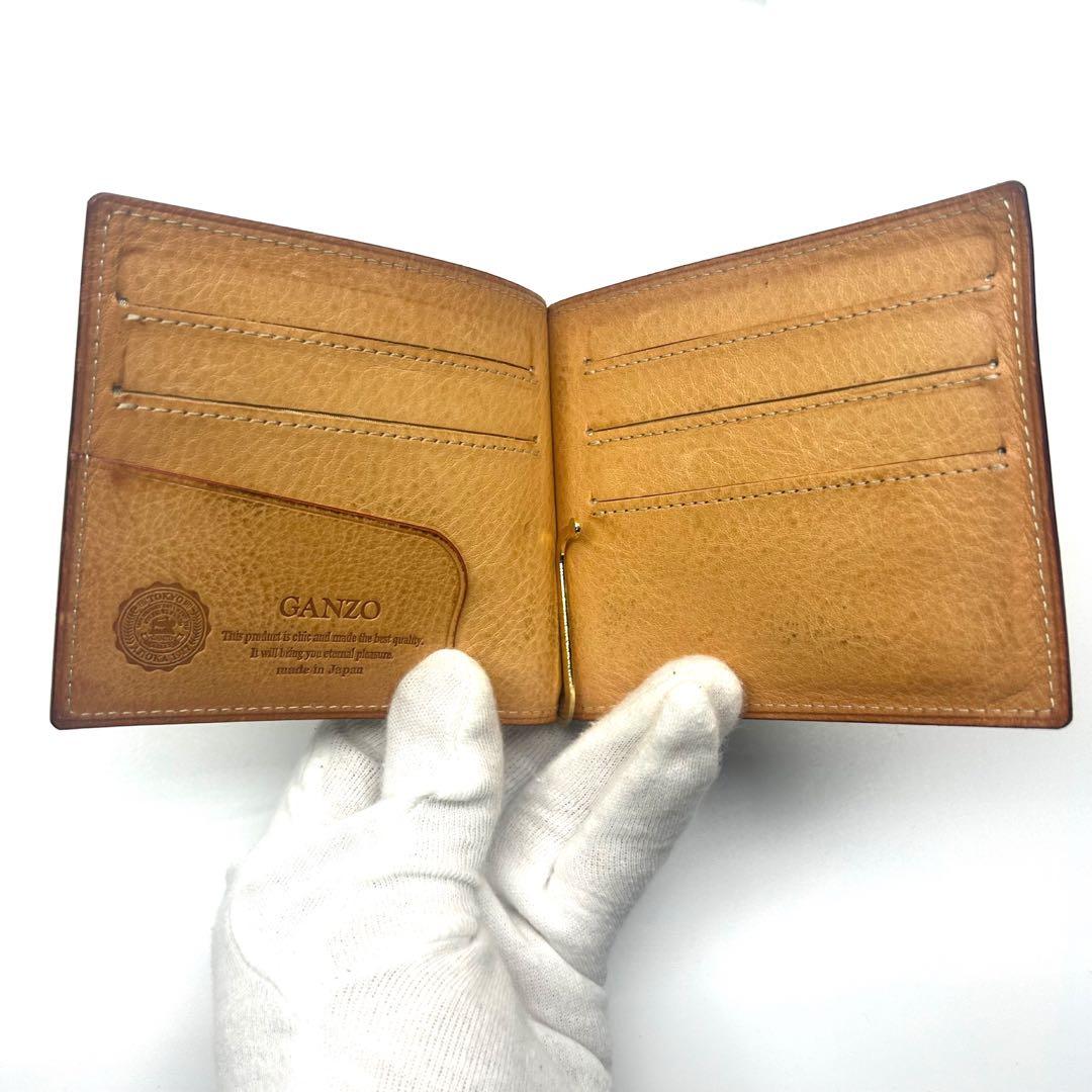 ★極美品★GANZO ガンゾ シンブライドル マネークリップ ２つ折り